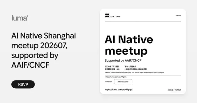 AI Native Shanghai meetup 202607, supported by AAIF/CNCF